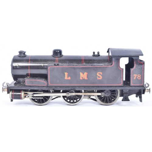 100 - Model Railway - a vintage Bassett Lowke O gauge tinplate 3 rail model railway electric trainset loco... 