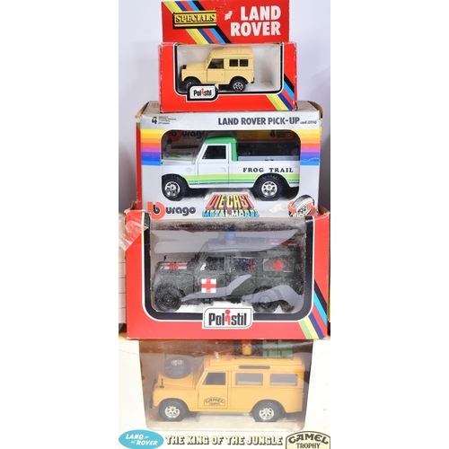 102 - Diecast - a collection of assorted boxed diecast models of Land Rover interest to include; Burago La... 