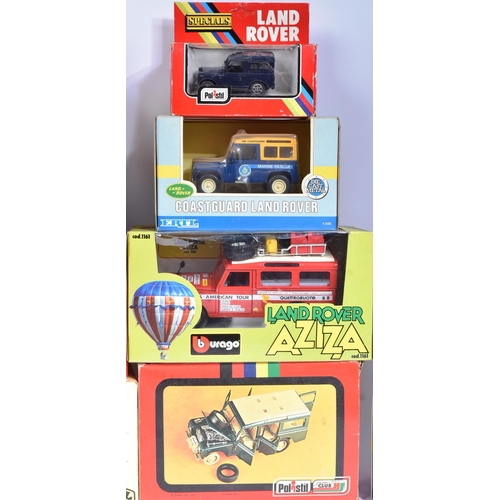 102 - Diecast - a collection of assorted boxed diecast models of Land Rover interest to include; Burago La... 