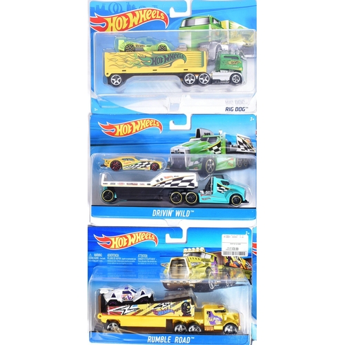 107 - Diecast - a collection of x10 assorted Mattel made Hot Wheels carded diecast model sets to include; ... 