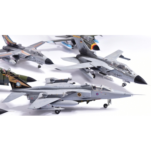 118 - Model Kits - collection of x6 built model kits of aircraft interest, comprising of: a German Tornado... 