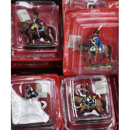 120 - Toy Soldiers - a large collection of assorted Del Prado made lead toy horse back / cavalry soldiers.... 