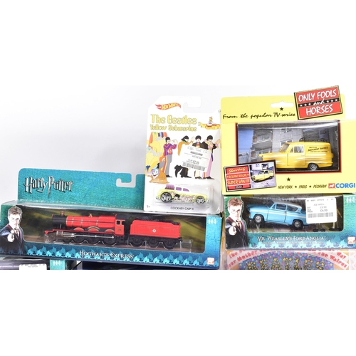 125 - Diecast - a collection of assorted Corgi made diecast models of TV and Film interest to include; Har... 