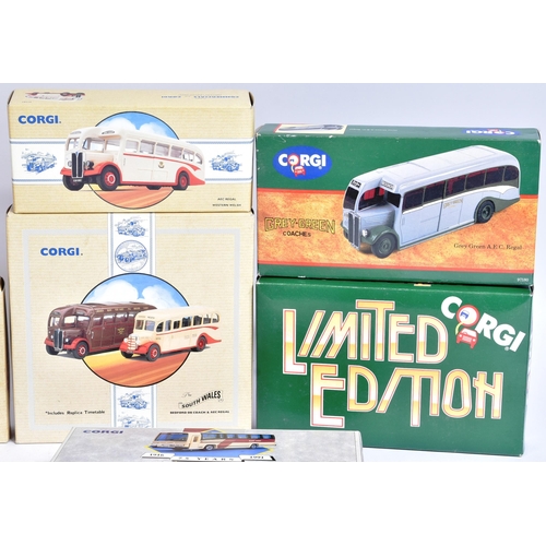 126 - Diecast - a collection of x10 assorted Corgi diecast model buses to include; East Yorkshire Diplomat... 