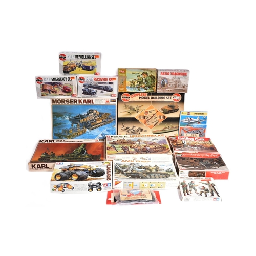 140 - Model Kits - a collection of vintage plastic model kits of Military interest to include; Airfix RAF ... 