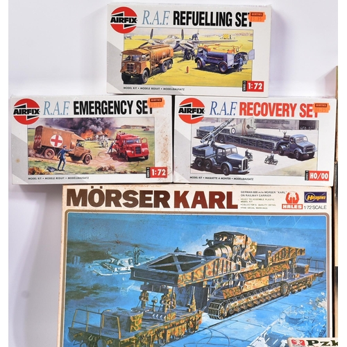 140 - Model Kits - a collection of vintage plastic model kits of Military interest to include; Airfix RAF ... 