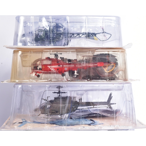 141 - Diecast - a collection of x10 vintage AMER/COM helicopter diecast 1/72 scale, to include: Bell OH-58... 