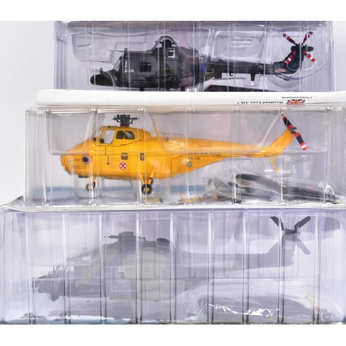 141 - Diecast - a collection of x10 vintage AMER/COM helicopter diecast 1/72 scale, to include: Bell OH-58... 