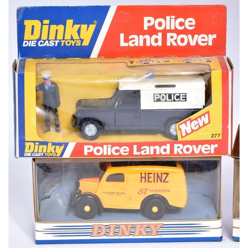 148 - Diecast - a collection of assorted Dinky Toys diecast models comprising; x2 Land Rover Police Cars, ... 