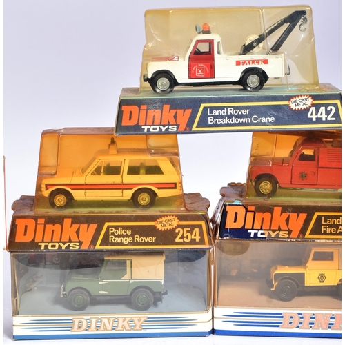 148 - Diecast - a collection of assorted Dinky Toys diecast models comprising; x2 Land Rover Police Cars, ... 