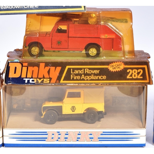 148 - Diecast - a collection of assorted Dinky Toys diecast models comprising; x2 Land Rover Police Cars, ... 