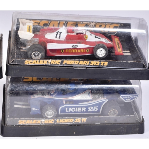 151 - Scalextric - a collection of x6 vintage Hornby Scalextric slot car race cars comprising; C137 Ligier... 