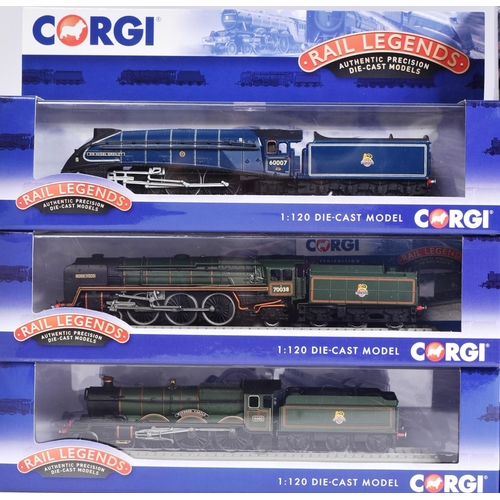 157 - Corgi Rail Legends - a collection of X10 Corgi ' Rail Legends ' 1/120 scale boxed diecast model rail... 