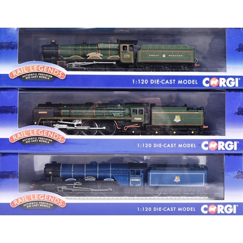 157 - Corgi Rail Legends - a collection of X10 Corgi ' Rail Legends ' 1/120 scale boxed diecast model rail... 