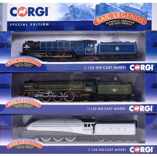 157 - Corgi Rail Legends - a collection of X10 Corgi ' Rail Legends ' 1/120 scale boxed diecast model rail... 