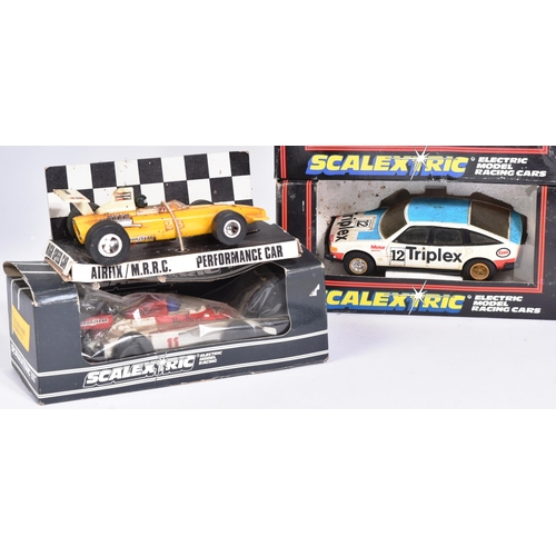 161 - Scalextric - a collection of x10 assorted vintage Scalextric slot car racing cars to include; C2016 ... 