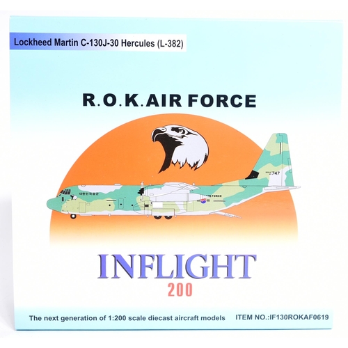 169 - Diecast - x2 Inflight 200 1/200 scale aircraft models, comprising of: no. IF130ROKAF0619, Lockheed M... 