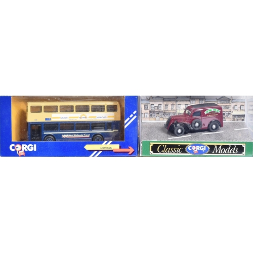 174 - Diecast - a collection of x11 vintage Corgi diecast model cars to include; C706/1 Jaguar MKII, D702/... 