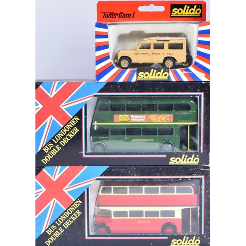 179 - Diecast - a collection of assorted Solido made diecast models. Largely Double Decker Buses with vari... 