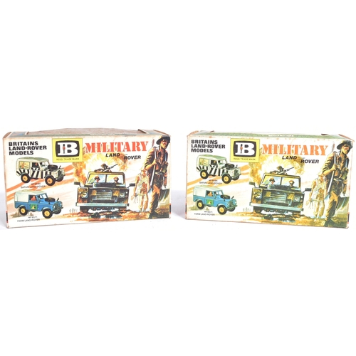 183 - Diecast - x2 vintage Britains diecast models 9782 Military Land Rover. Models appearing VG+ with sol... 