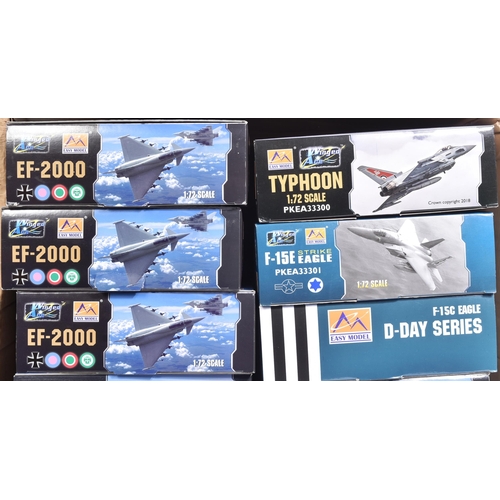 192 - Diecast - a collection of x12 Winged Ace Easy Model 1/72 scale aircraft models, to include: F-16A/C,... 