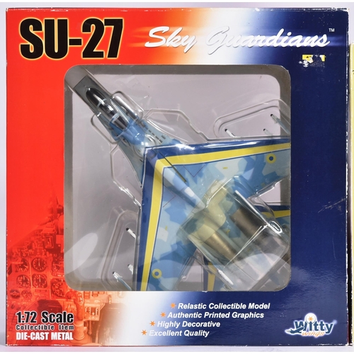 204 - Diecast - x2 Witty Wings Sky Guardians 1/72 scale metal diecast, comprising of an SU-27 'Ukrainian A... 