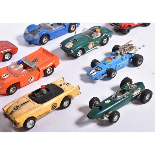 205 - Scalextric - a collection of x11 vintage Triang / Hornby Scalextric slot car racing cars. Examples t... 