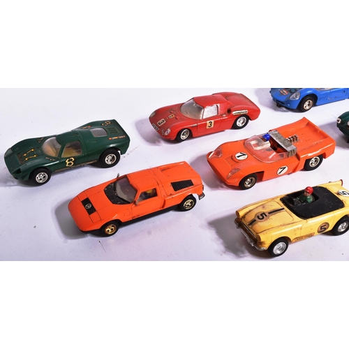 205 - Scalextric - a collection of x11 vintage Triang / Hornby Scalextric slot car racing cars. Examples t... 