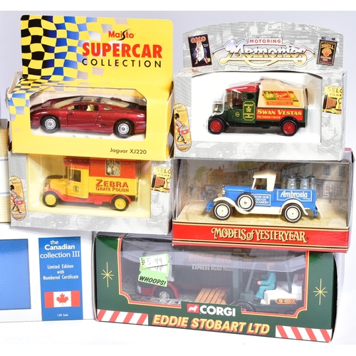 219 - Diecast - a collection of assorted boxed diecast models of various scales and makers to include; Cor... 