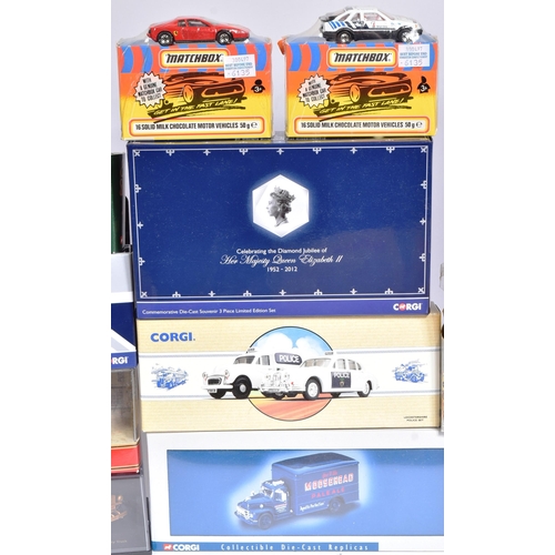 219 - Diecast - a collection of assorted boxed diecast models of various scales and makers to include; Cor... 