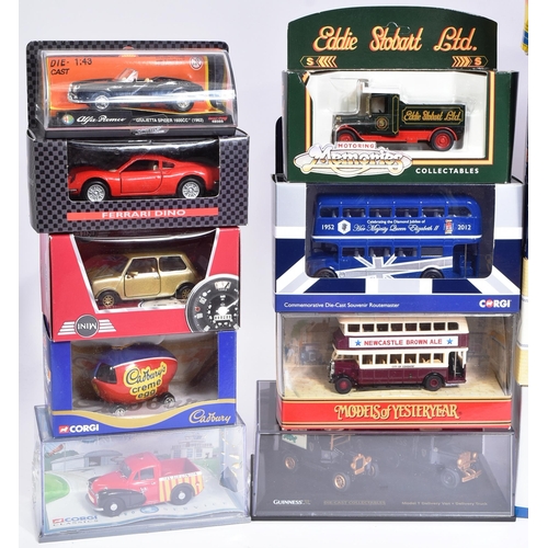 219 - Diecast - a collection of assorted boxed diecast models of various scales and makers to include; Cor... 