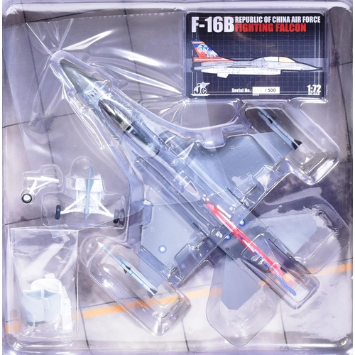 222 - Diecast - x4 1/72 scale fighter aircraft models, comprising of: a JC Wings Republic of China Air For... 