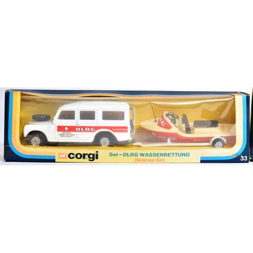 23 - Diecast - a collection of x3 vintage Corgi diecast model gift sets comprising; No. 45 Royal Canadian... 