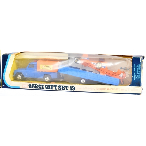 23 - Diecast - a collection of x3 vintage Corgi diecast model gift sets comprising; No. 45 Royal Canadian... 