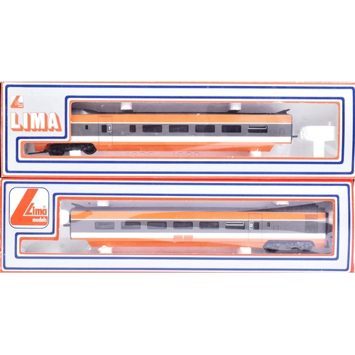 237 - Model Railway - a collection of x9 Lima OO gauge locomotives and carriages of TGV interest (France's... 