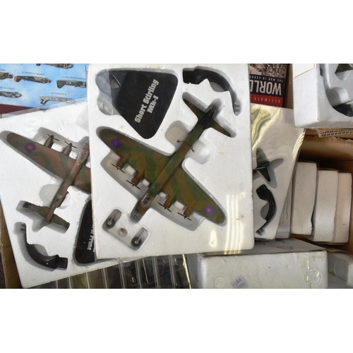 240 - Diecast - a LARGE collection of Atlas Edition diecast model military aircrafts / planes along with r... 