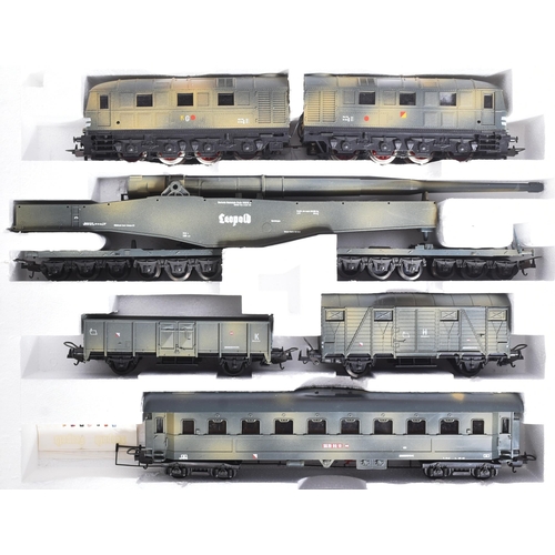 242 - Model Railway - two vintage Lima OO gauge locomotive trainsets. Comprising of: No. 149704, Leopold m... 