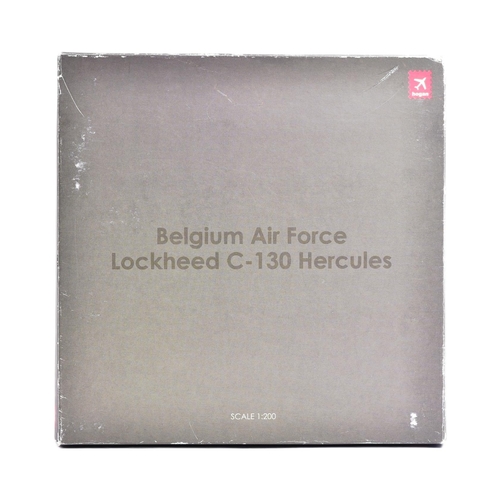 244 - Diecast - a vintage Hogan 1/200 scale Belgium Air Force Lockheed C-130 Hercules, item no. 6412. Hous... 