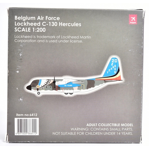 244 - Diecast - a vintage Hogan 1/200 scale Belgium Air Force Lockheed C-130 Hercules, item no. 6412. Hous... 