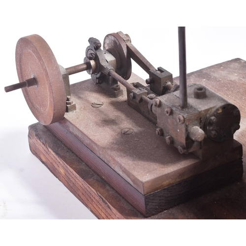 25 - Live Steam - a hand built scratch built stationary steam model with a large cylindrical boiler and f... 