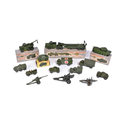 251 - Diecast - a collection of vintage Dinky Toys diecast models of Military interest to include; 660 Tan... 