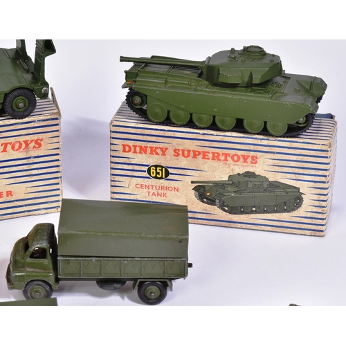 251 - Diecast - a collection of vintage Dinky Toys diecast models of Military interest to include; 660 Tan... 