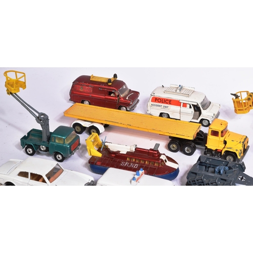 252 - Diecast - a collection of vintage Dinky Toys and Corgi Toys unboxed diecast model cars, construction... 