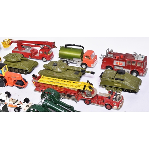 252 - Diecast - a collection of vintage Dinky Toys and Corgi Toys unboxed diecast model cars, construction... 