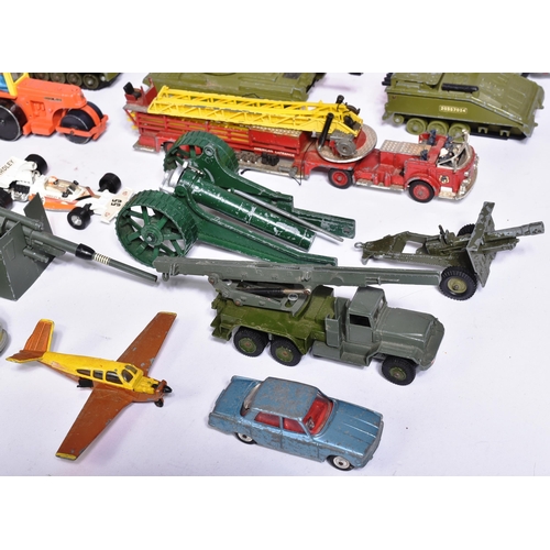 252 - Diecast - a collection of vintage Dinky Toys and Corgi Toys unboxed diecast model cars, construction... 