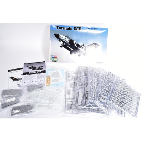 253 - Model Kits - x3 fighter aircraft model kits of varying scales. To include: Hobby Boss Rafale C Fight... 