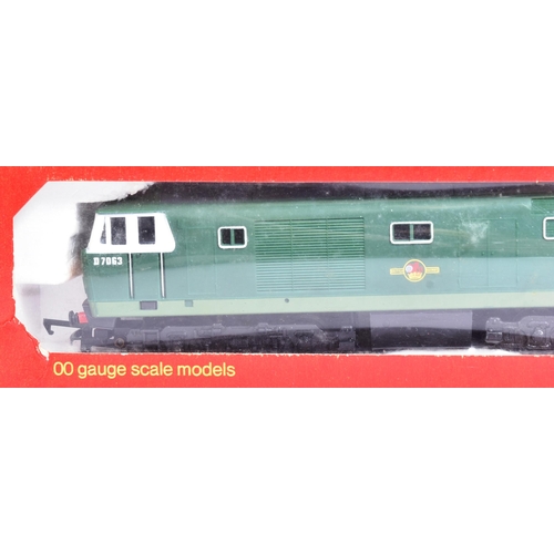 258 - Model Railway - two vintage Hornby OO gauge trainset locomotive engines, comprising of: No. R360 BR ... 