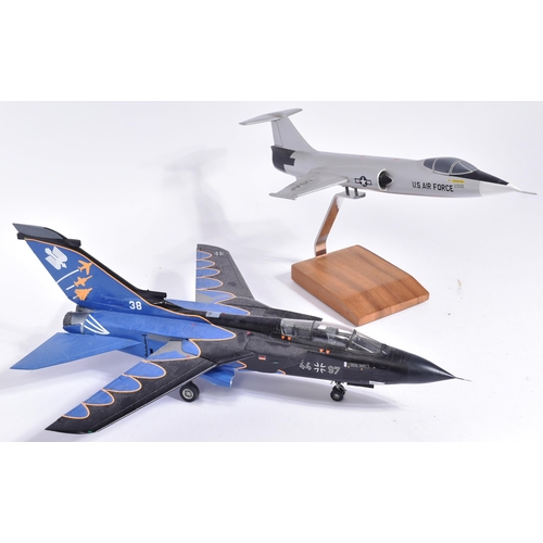 269 - Diecast - a collection of x5 plastic aircraft models/built model kits, to include: a German Tornado,... 