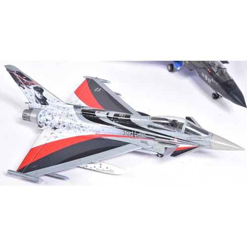 269 - Diecast - a collection of x5 plastic aircraft models/built model kits, to include: a German Tornado,... 