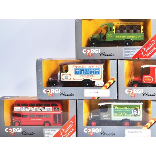 271 - Diecast - a collection of x17 vintage Corgi diecast models to include; C821 1929 Thornycroft, C634 L... 